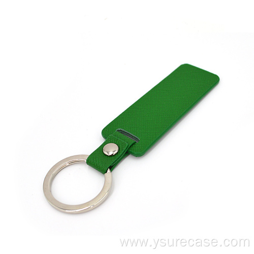 metal key chain leather chain round key ring